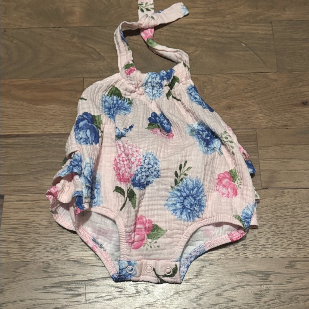 Mudpie baby romper size 3-6 months floral